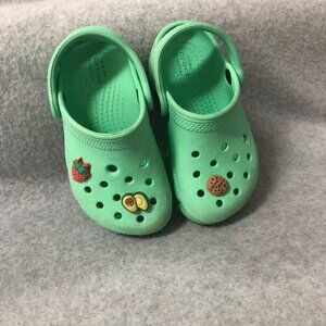 Crocs Classics Jade Stone Light Green Size 8C With Jibbitz